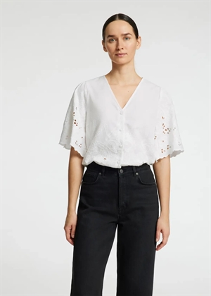 Dahlia ss broderi skjorte Hvid Selected Femme 